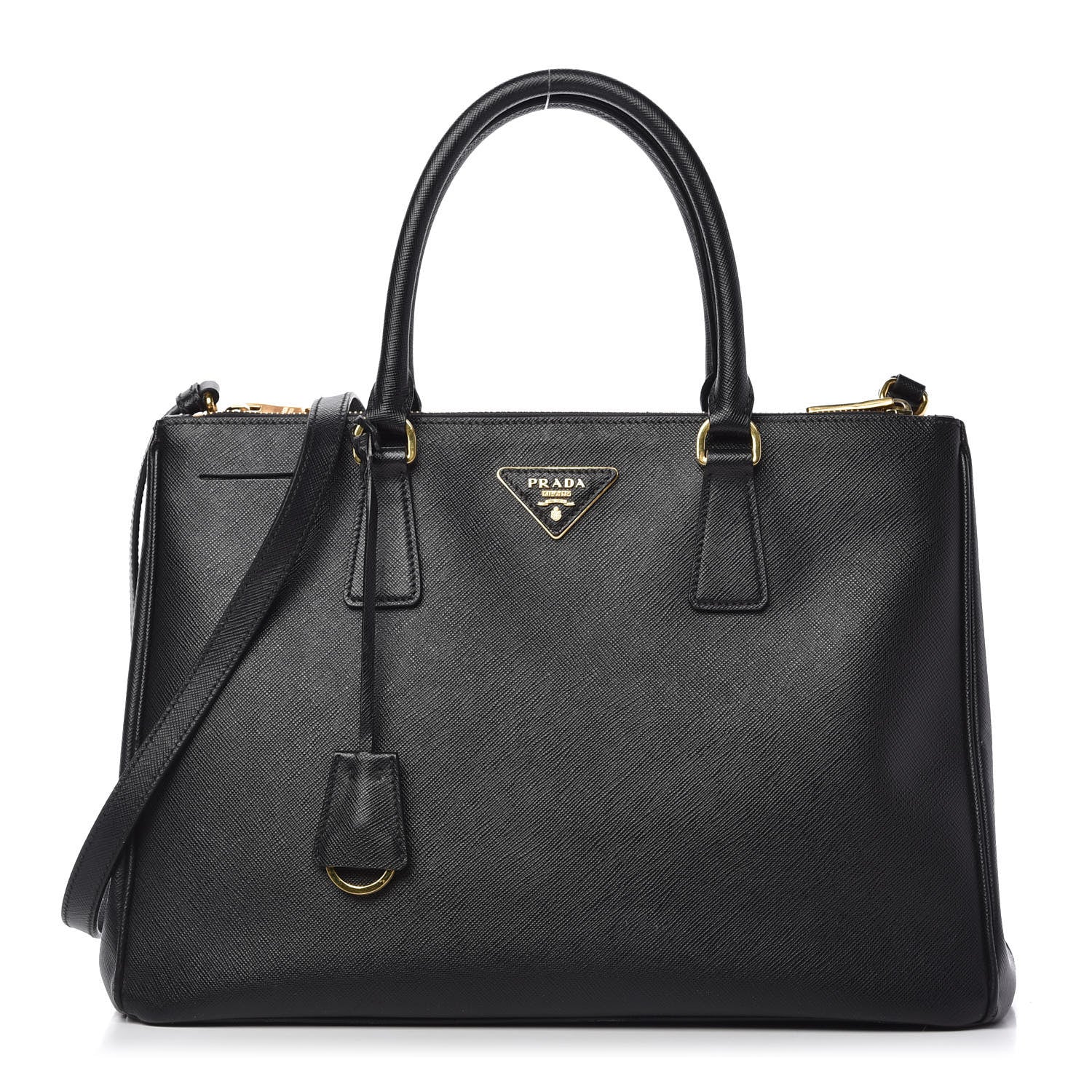 Prada Saffiano Medium Galleria Double Zip Tote Black 1 of 10