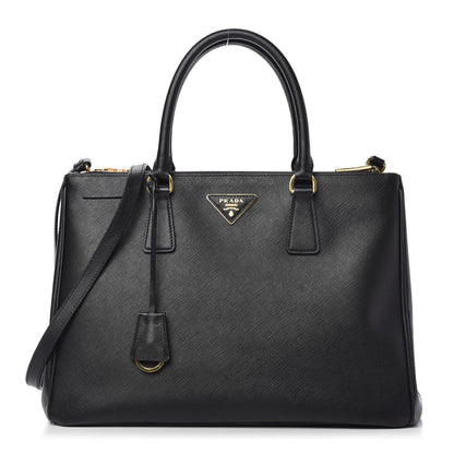 Prada Saffiano Medium Galleria Double Zip Tote Black 1 of 10