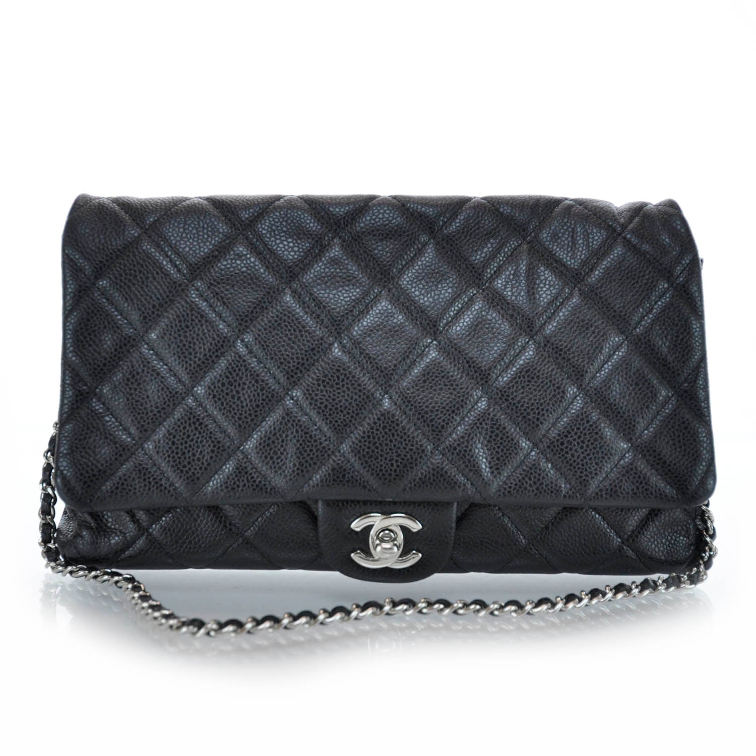 Chanel Caviar Quilted Clutch Flap Bag Black 1 of 10