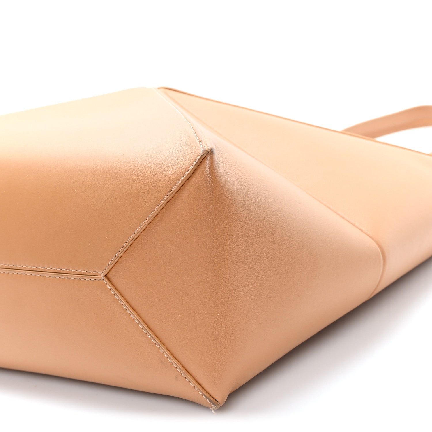 Loewe Shiny Calfskin Medium Puzzle Fold Tote Warm Desert 9 of 10