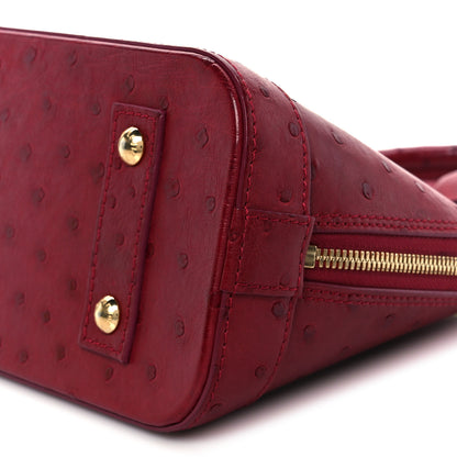 Louis Vuitton Ostrich Alma BB Red 10 of 10