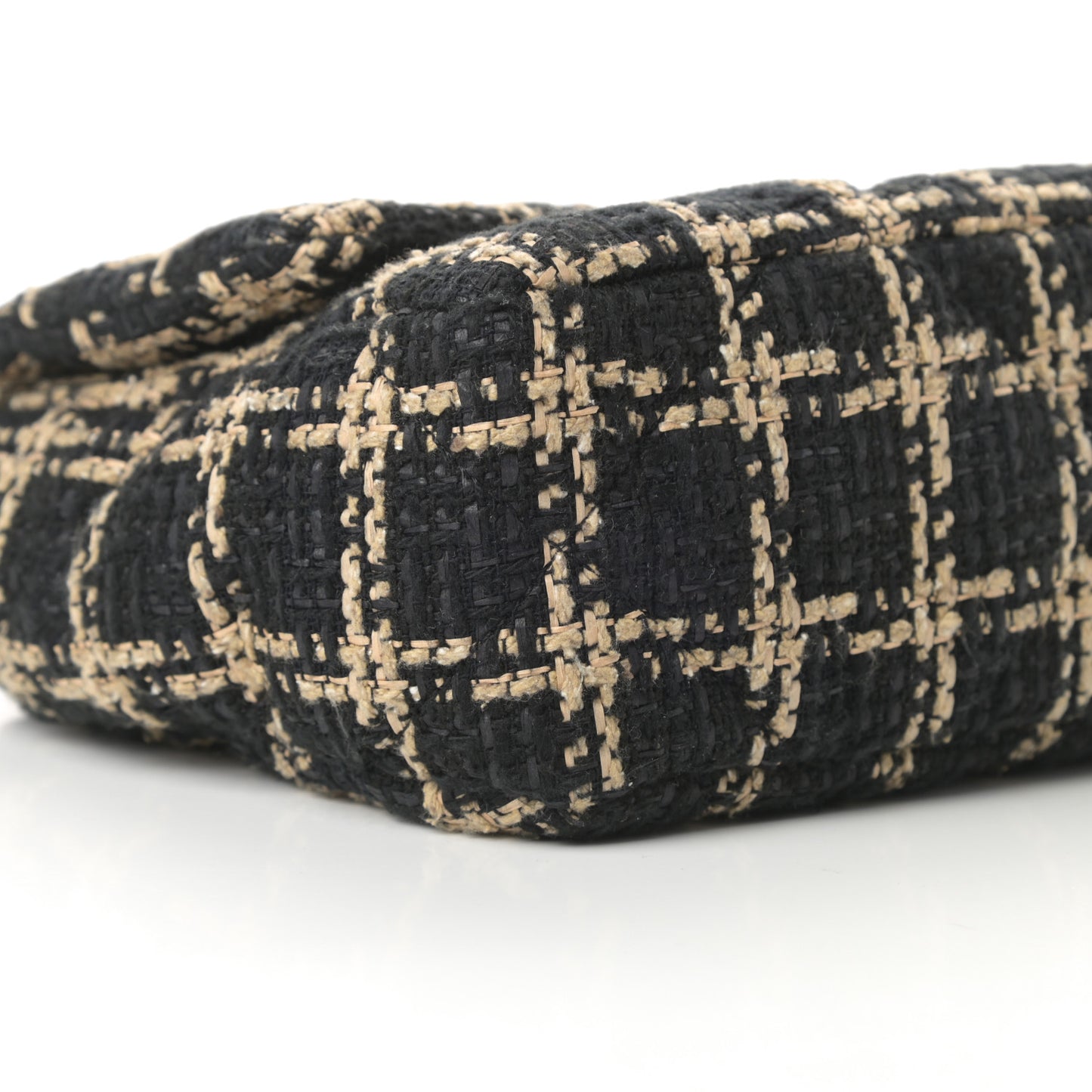 Tweed Quilted Medium Chanel 19 Flap Black Beige