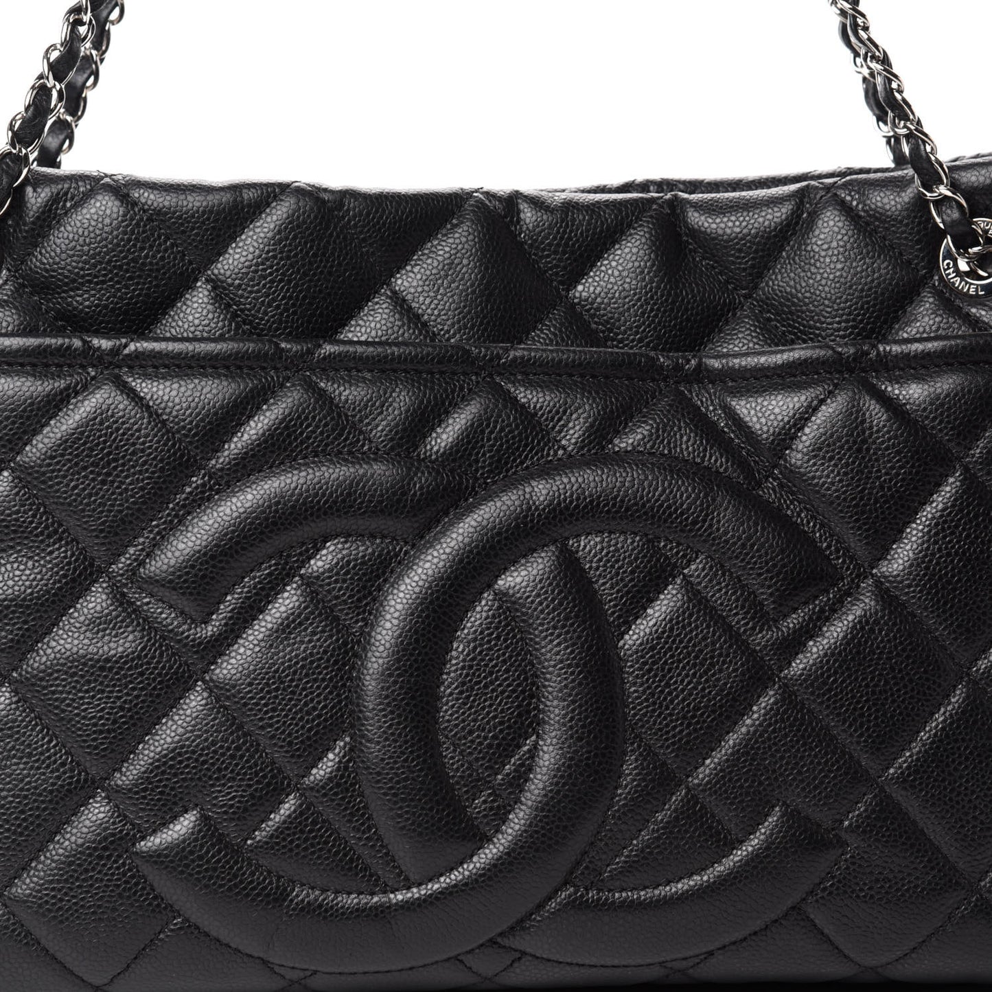 Caviar Quilted Timeless CC Soft Tote Black