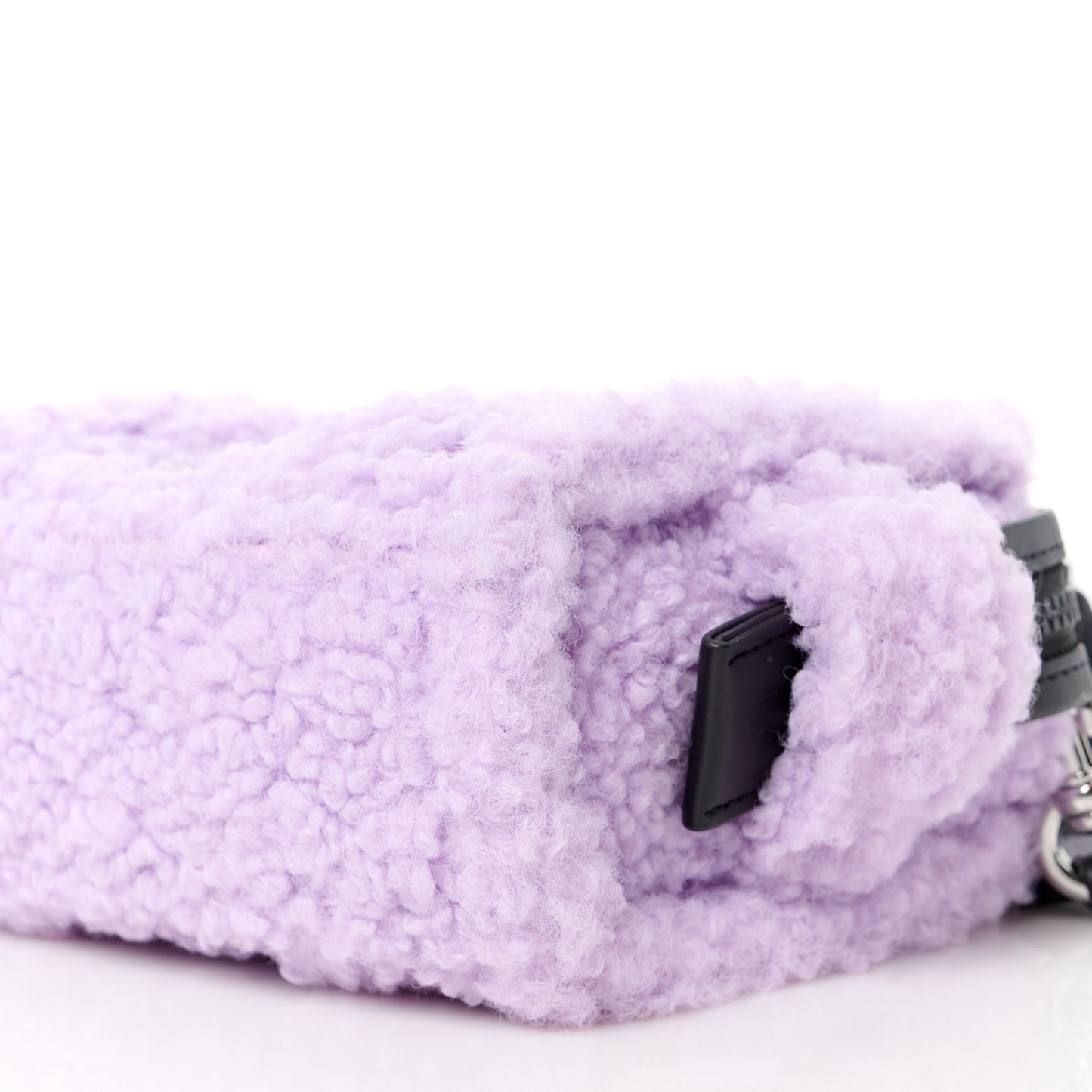 Faux Shearling Mini The Traveler Tote Bag Lilac