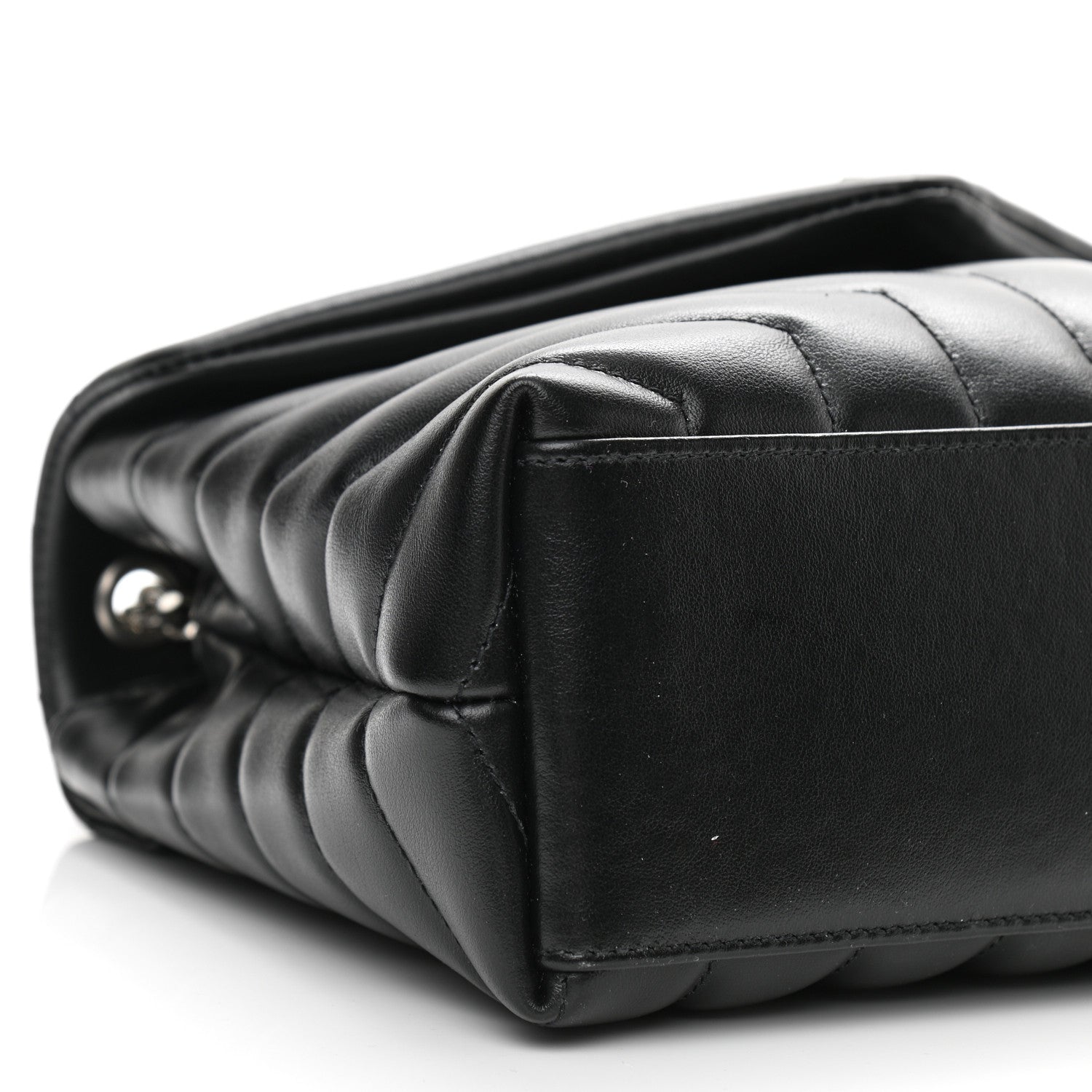 Saint Laurent Calfskin Y Quilted Monogram Small Loulou Chain Satchel Black 10 of 12