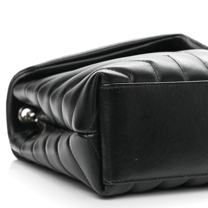 Saint Laurent Calfskin Y Quilted Monogram Small Loulou Chain Satchel Black 10 of 12