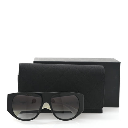 Chanel Acetate Quilted CC Pilot Sunglasses 71465 White Black 8 of 8