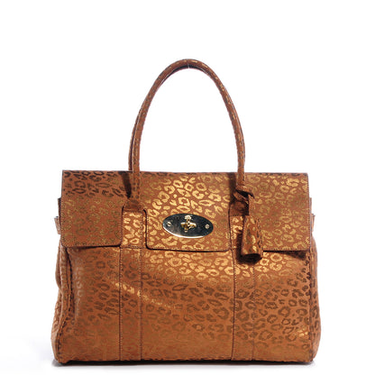 Mulberry Metallic Leopard Bayswater Satchel Camel 1 of 8