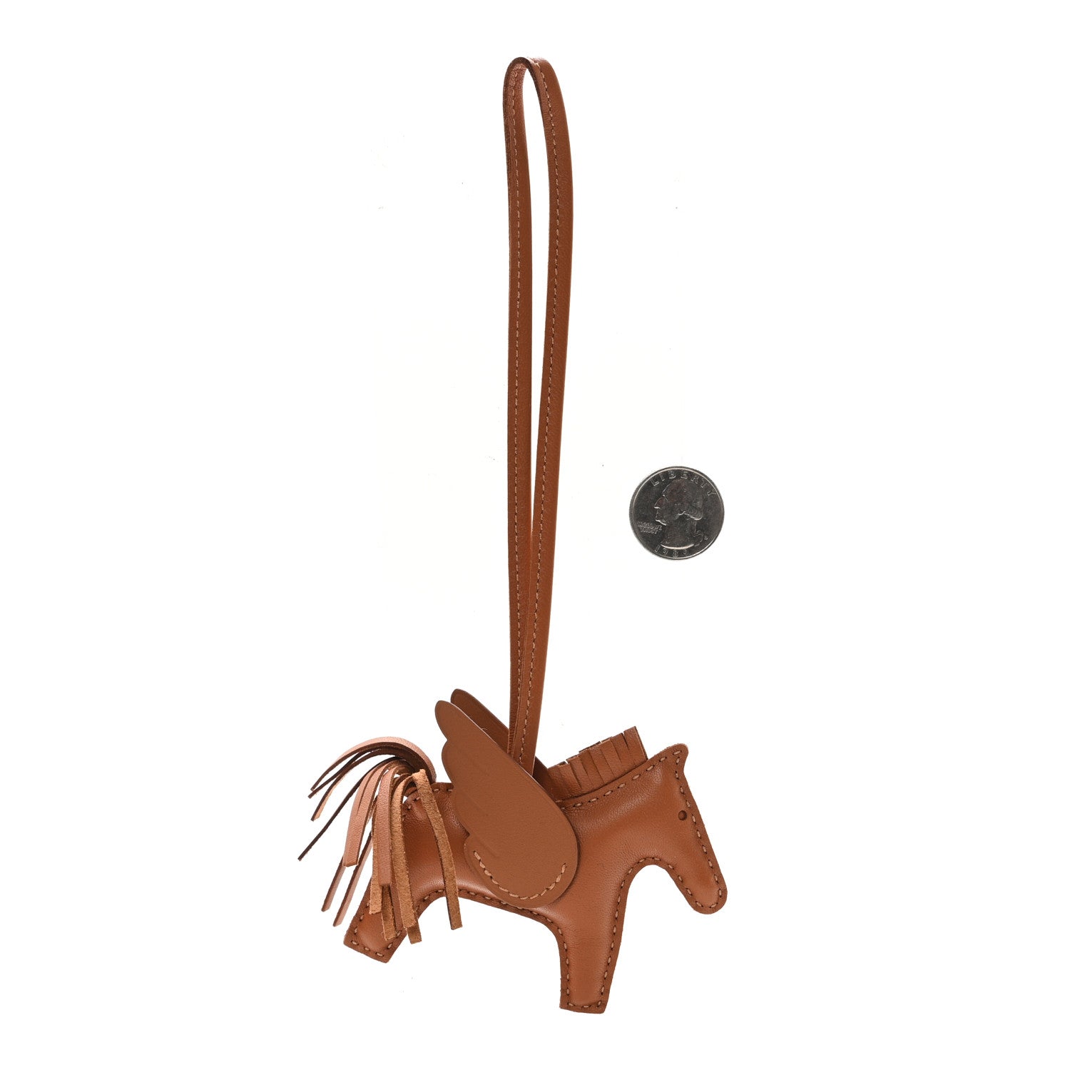 Hermes Milo Lambskin Grigri Rodeo Pegase Horse Bag Charm PM Gold 2 of 5