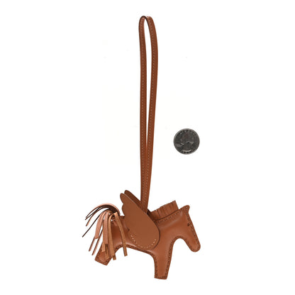 Hermes Milo Lambskin Grigri Rodeo Pegase Horse Bag Charm PM Gold 2 of 5