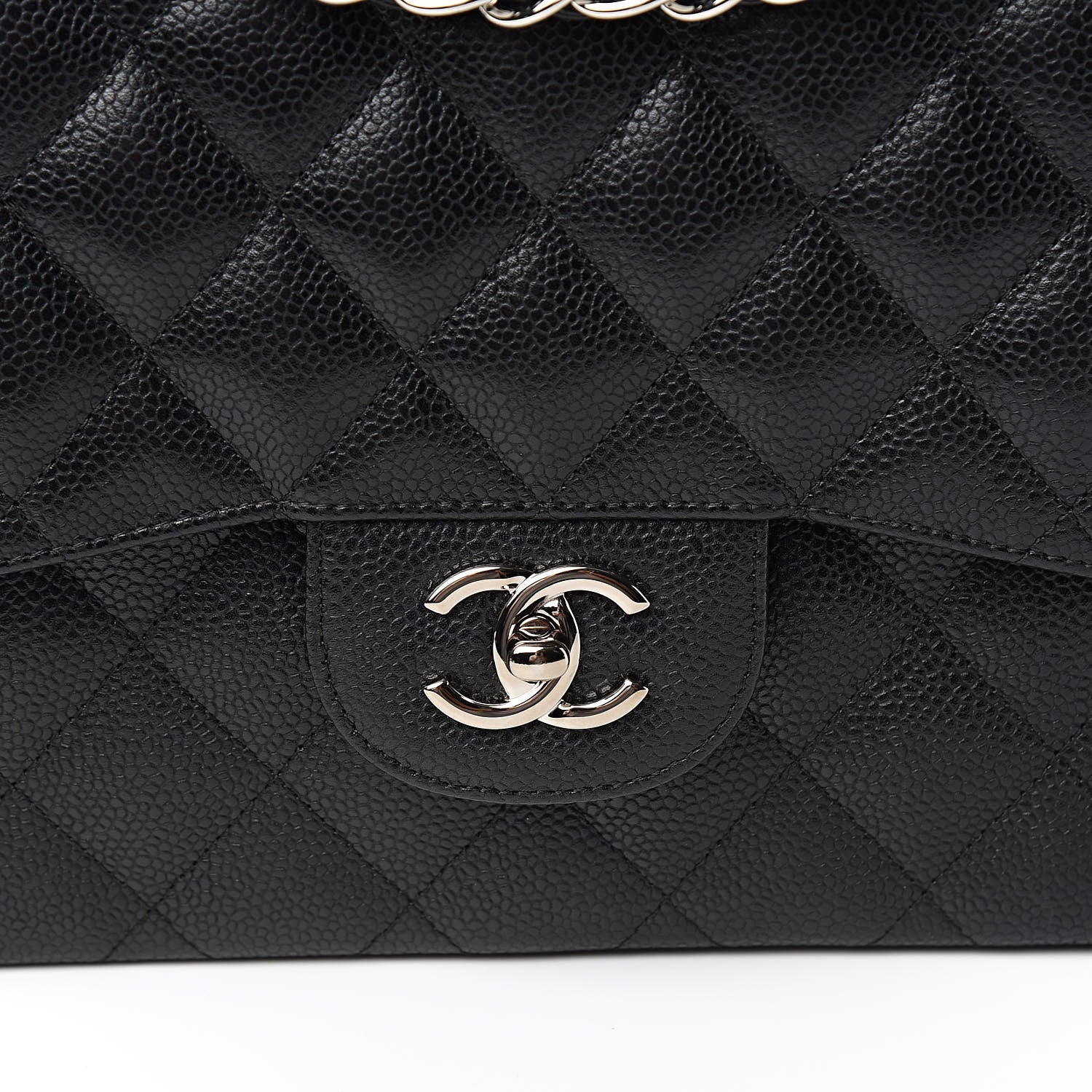 Chanel Caviar Quilted Jumbo Double Flap Black 10 of 11