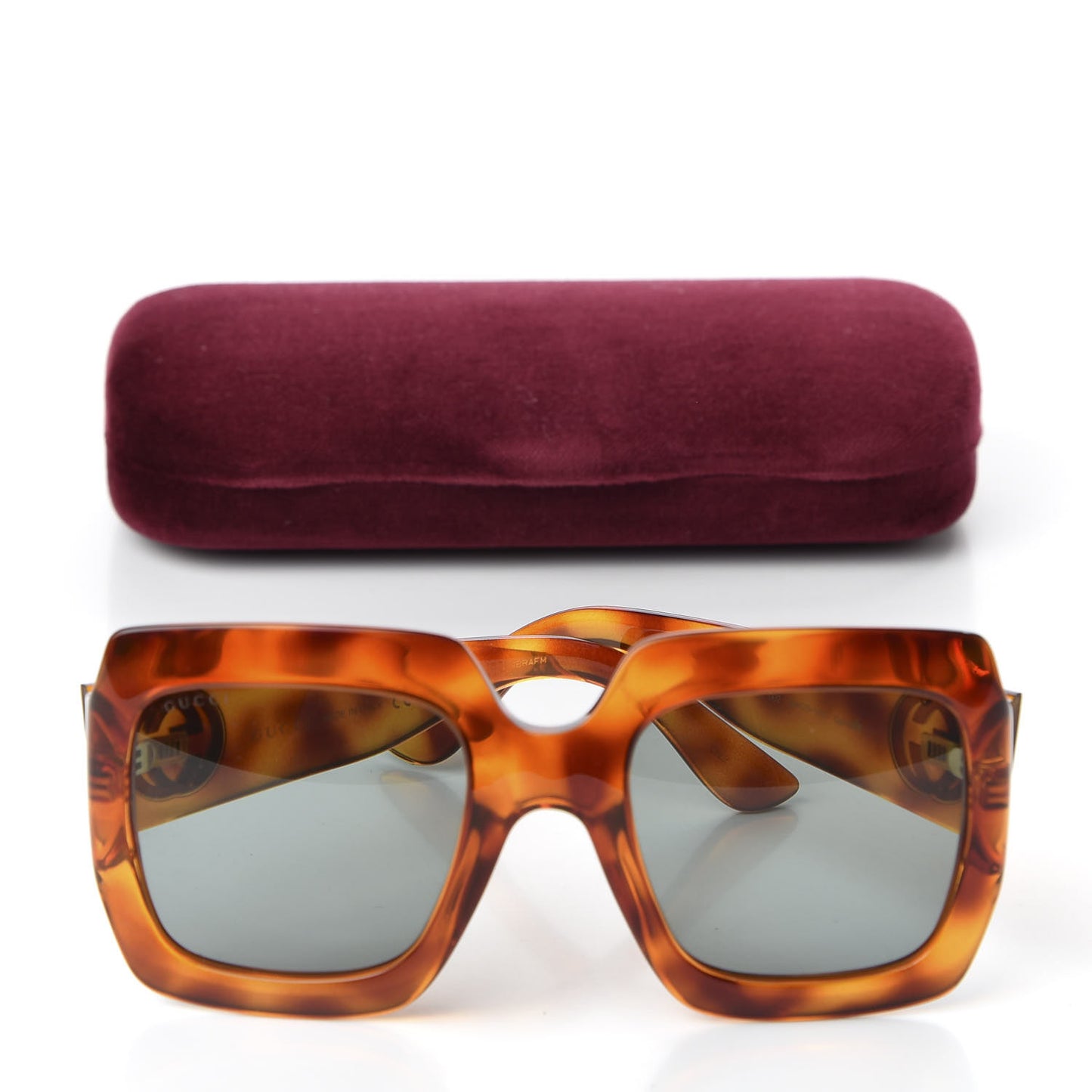 Acetate Square Frame Sunglasses GG0053S Havana