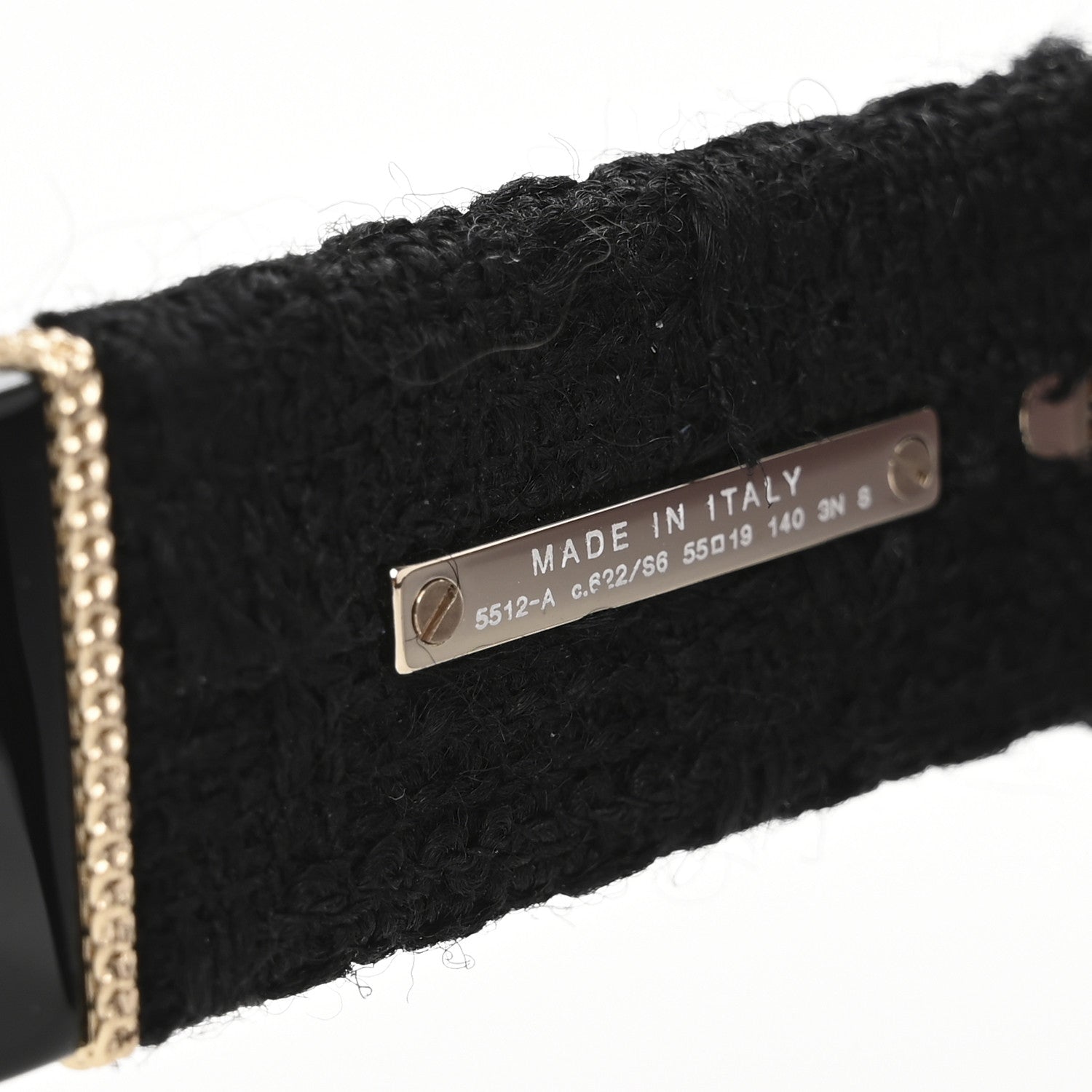 Chanel Acetate Tweed Square Sunglasses 5512 Black 6 of 9