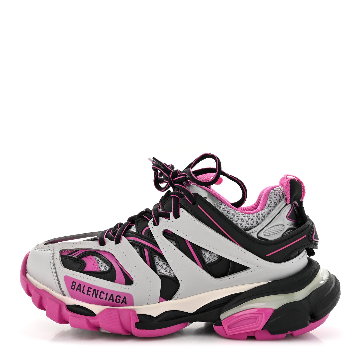 Mesh Nubuck Effect Fabric LED Womens Track Sneakers 36 Grey Pink Black