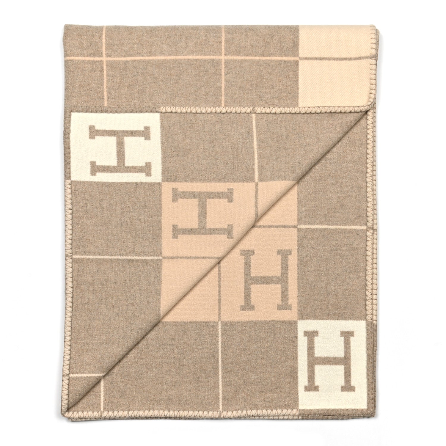 Hermes Wool Cashmere Avalon III Blanket Coco Camomille 2 of 3