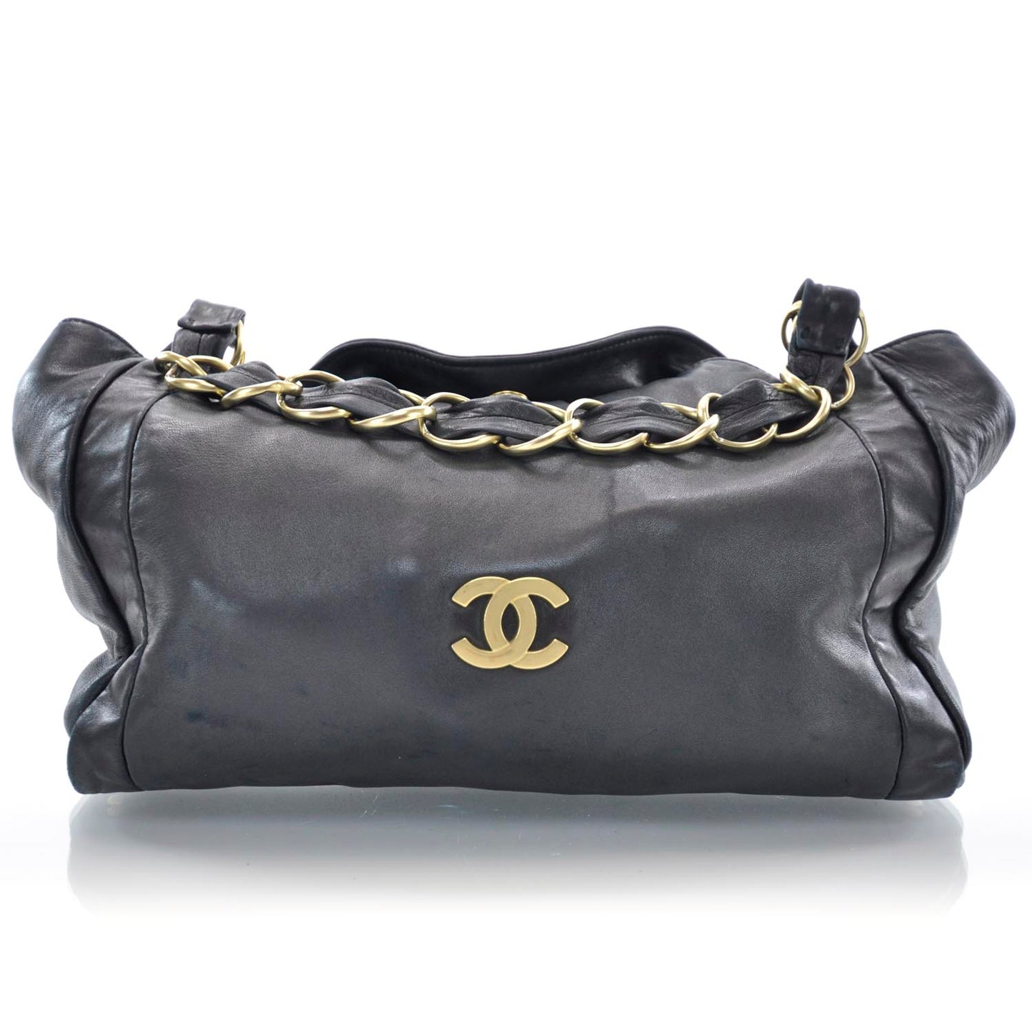 Lambskin Small Olsen Shoulder Bag Black