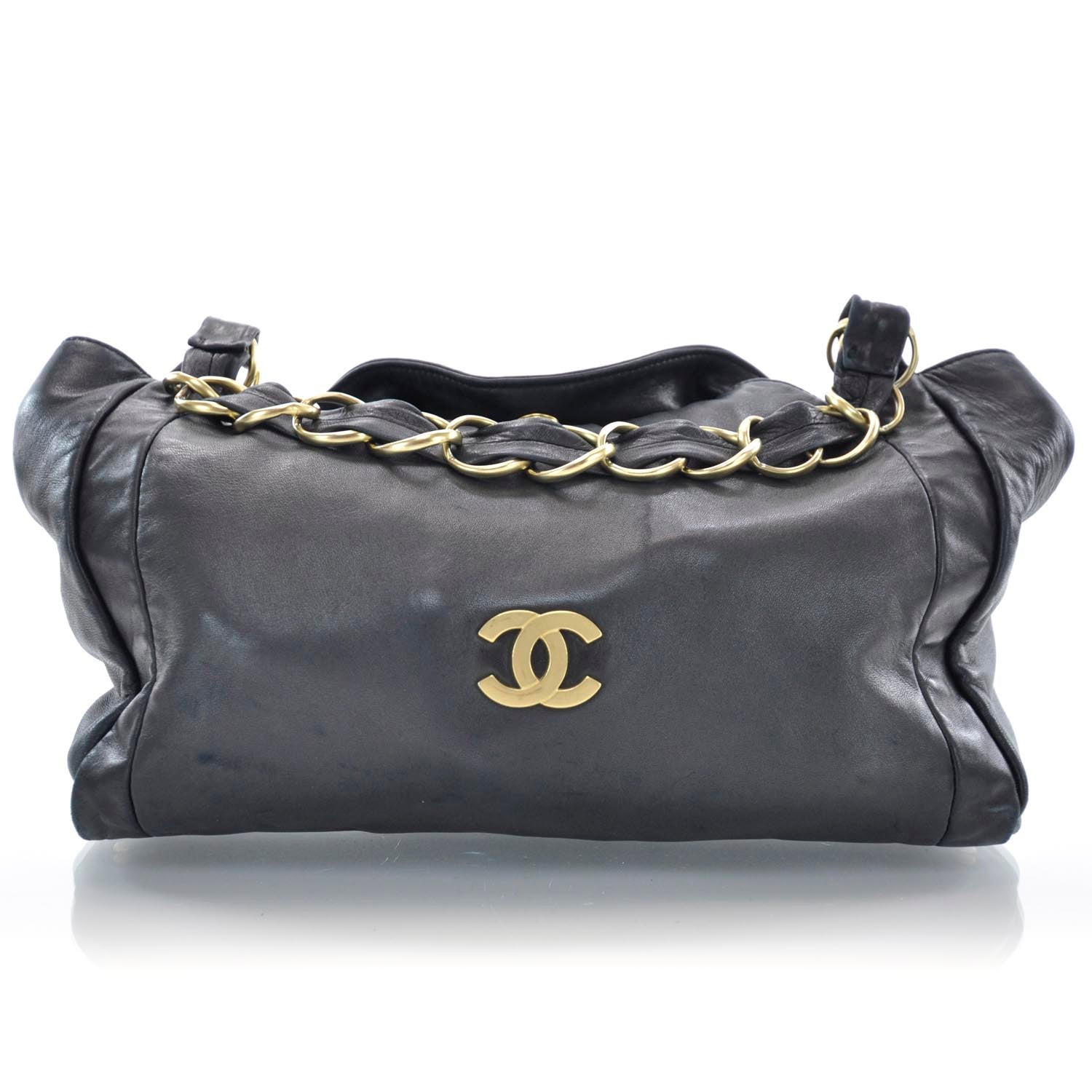 Chanel Lambskin Small Olsen Shoulder Bag Black 1 of 9