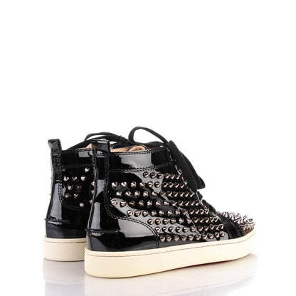 Christian Louboutin Patent Louis Spikes Flat Sneakers 36 Black 4 of 9
