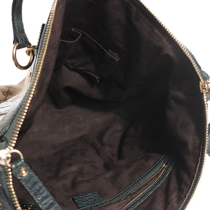 Gucci Monogram Medium Charm Top Handle Bag Green 5 of 9