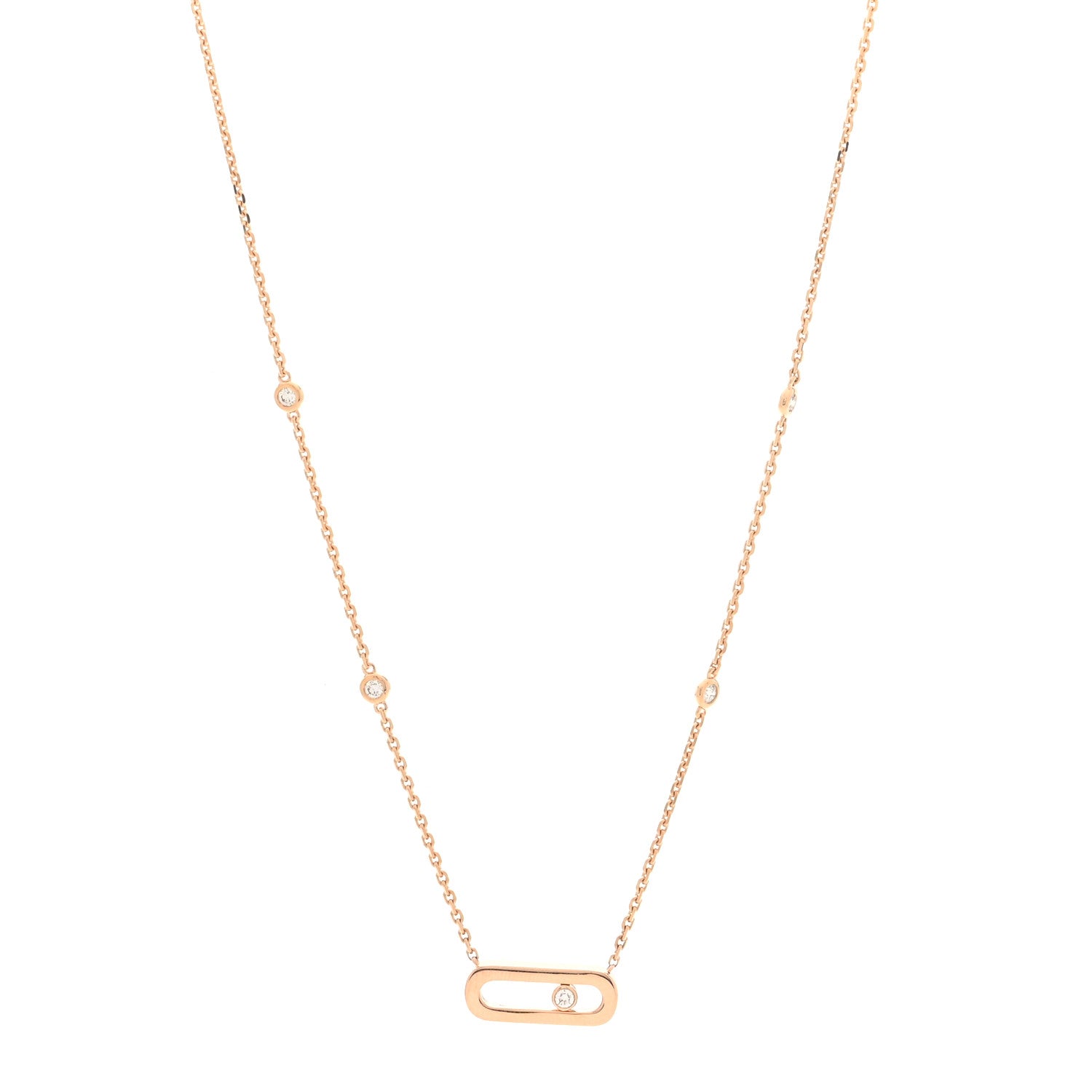 Messika 18K Yellow Gold Diamond Move Uno Necklace 1 of 5