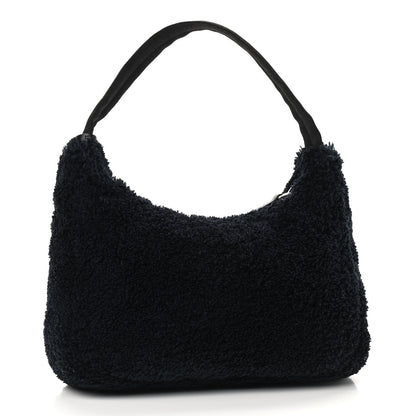 Prada Terry Cloth Mini Re-Edition 2000 Bag Black White 3 of 10