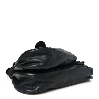 Christian Dior Calfskin Medium Gaucho Double Saddle Bag Black 4 of 10
