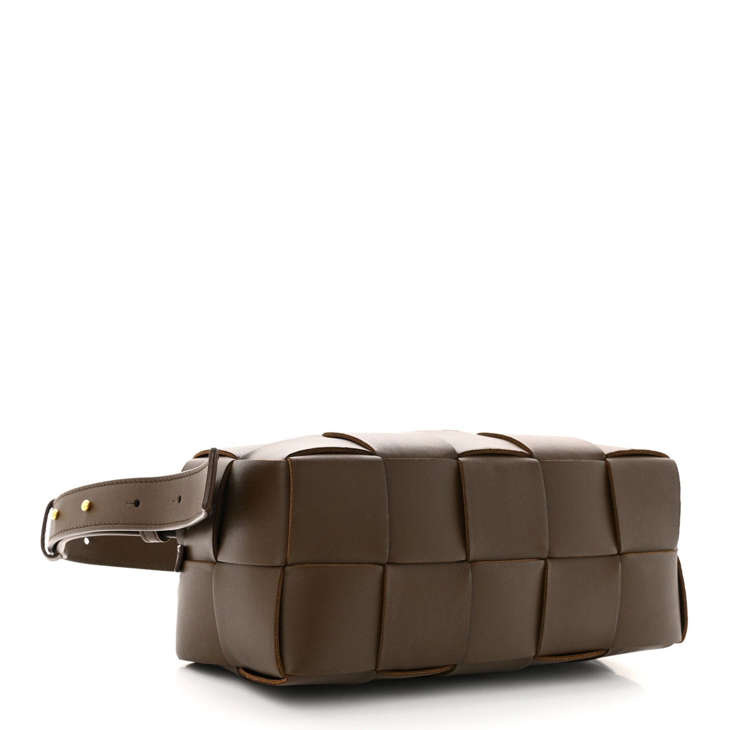 Lambskin Maxi Intrecciato Small Brick Cassette Bag Light Brown