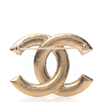 Chanel CC Large Brooch Gold 2 of 3