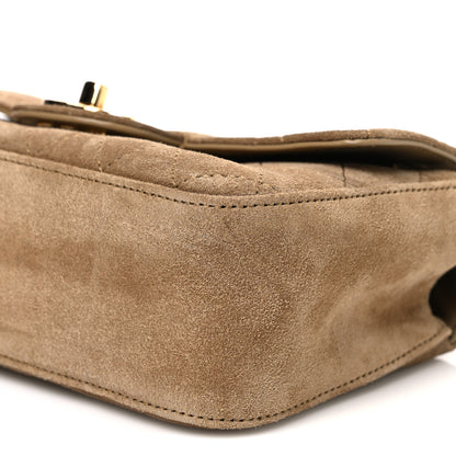 Chanel Suede Calfskin Mini Souplissimo Maxi Flap Dark Beige 9 of 9
