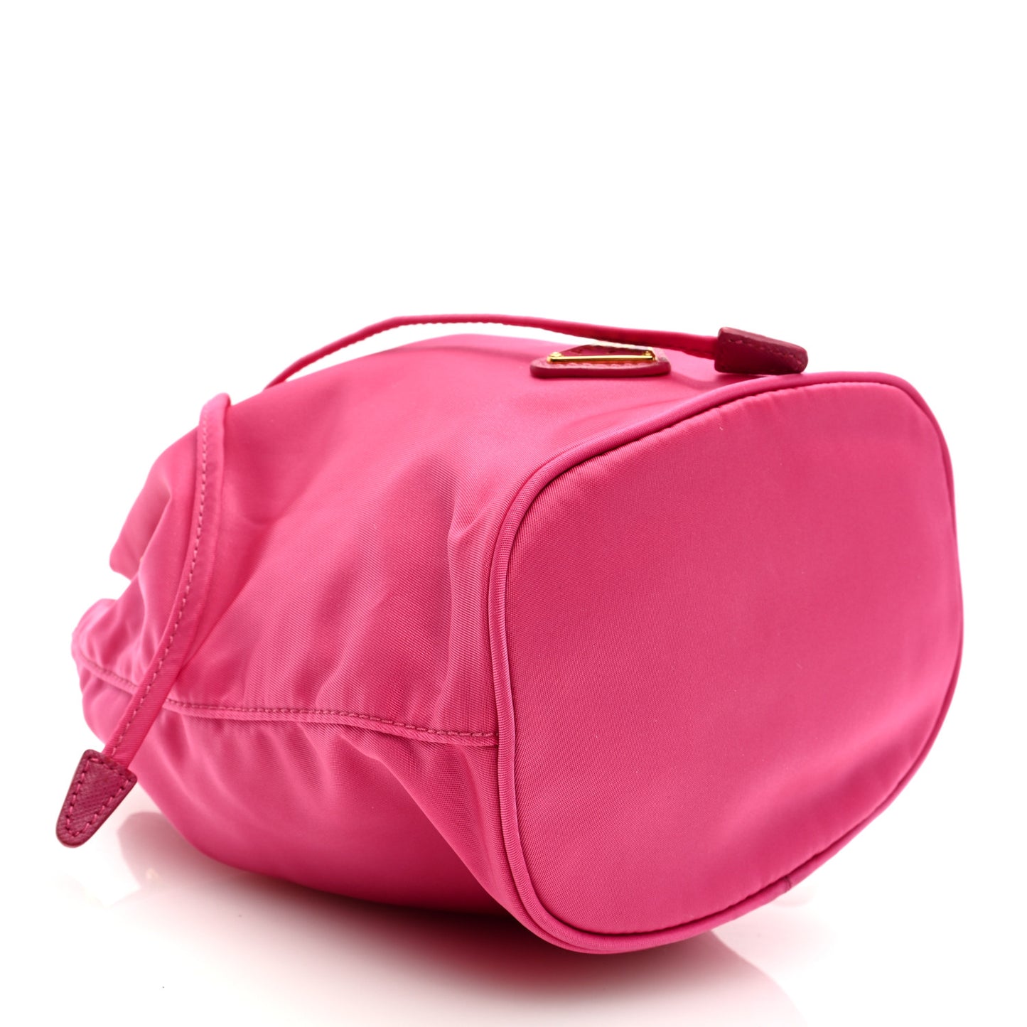 Saffiano Tessuto Nylon Vela Bucket Wristlet Ibisco