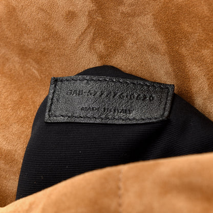 Saint Laurent Suede Calfskin Quilted Small Loulou Puffer Monogram Chain Satchel Cinnamon 9 of 9
