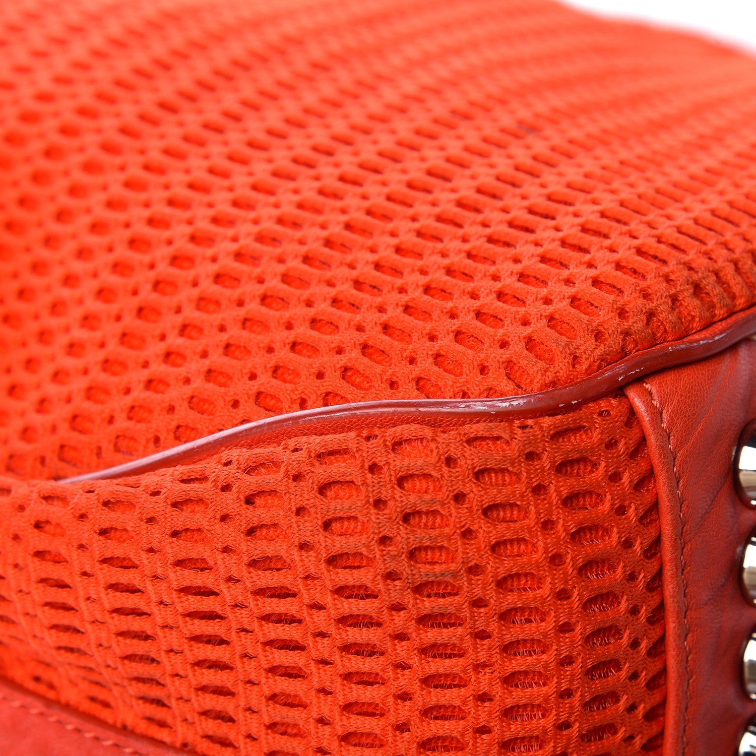 Alexander Wang Pebbled Lambskin Woven Rocco Red Silver Hardware 11 of 11