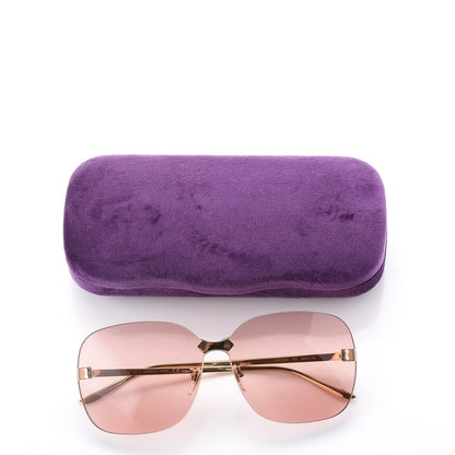 Gucci Rimless Sunglasses GG0355S Gold Flash Pink 8 of 8