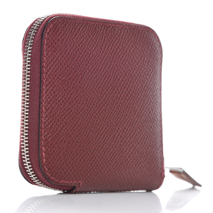 Hermes Epsom Silk'In Coin Purse Rouge H Jaune Ambre Rose Ete 3 of 8