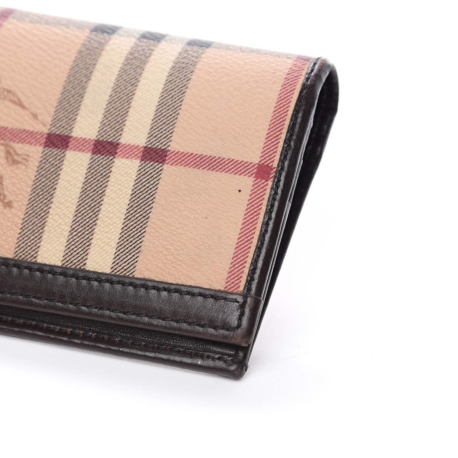 Burberry Haymarket Check Continental Wallet Chocolate 13 of 14