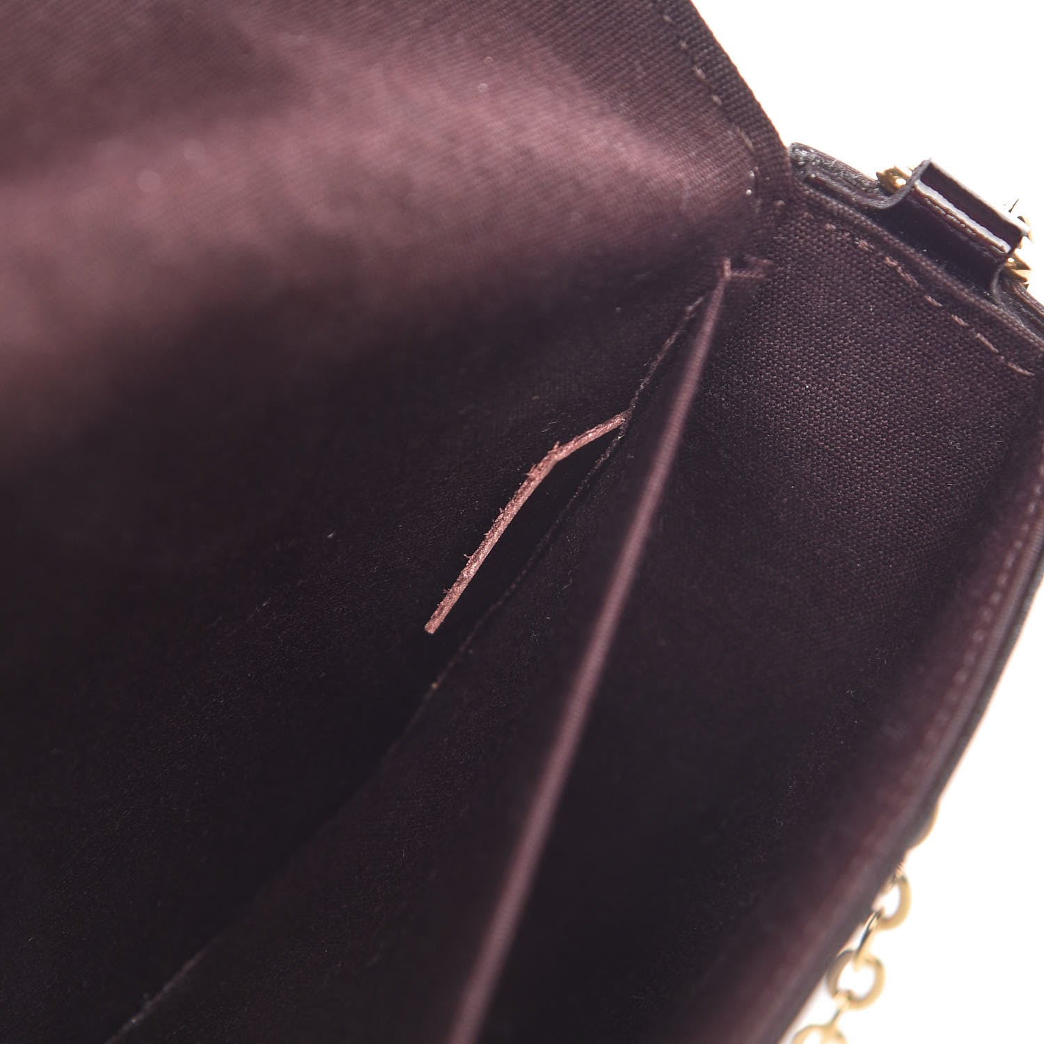 Louis Vuitton Vernis Pochette Felicie Chain Wallet Amarante 9 of 11