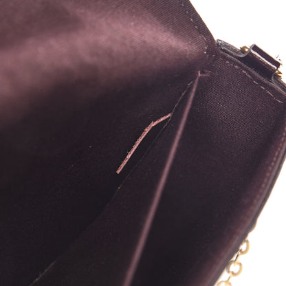 Louis Vuitton Vernis Pochette Felicie Chain Wallet Amarante 9 of 11