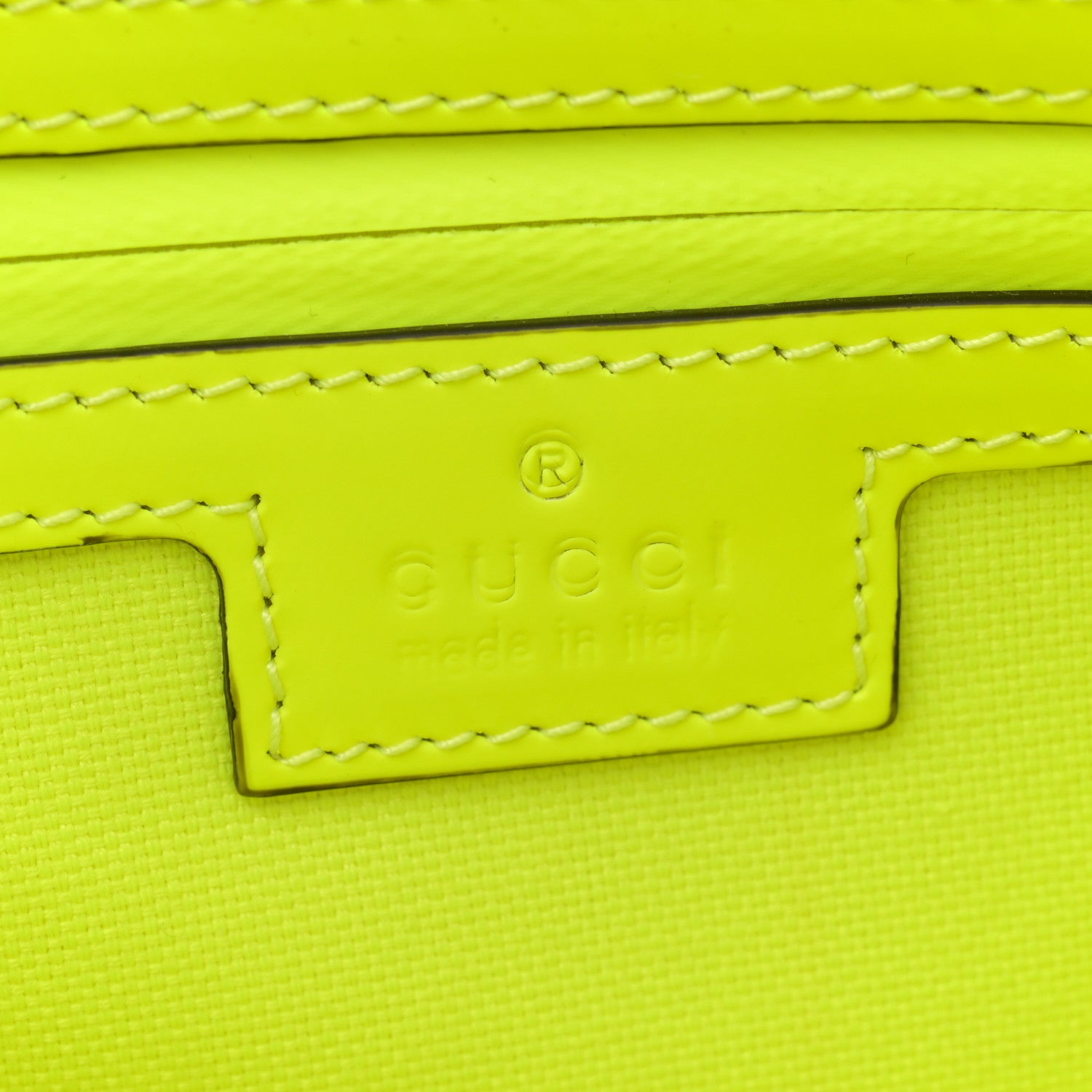 Gucci Rubber Effect Monogram GG Crossbody Bag Fluorescent Yellow 6 of 13