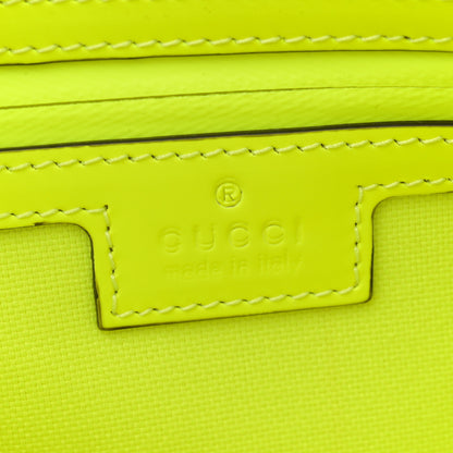 Gucci Rubber Effect Monogram GG Crossbody Bag Fluorescent Yellow 6 of 13