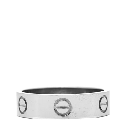 Cartier 18K White Gold 5.5mm LOVE Ring 58 8.25 3 of 4
