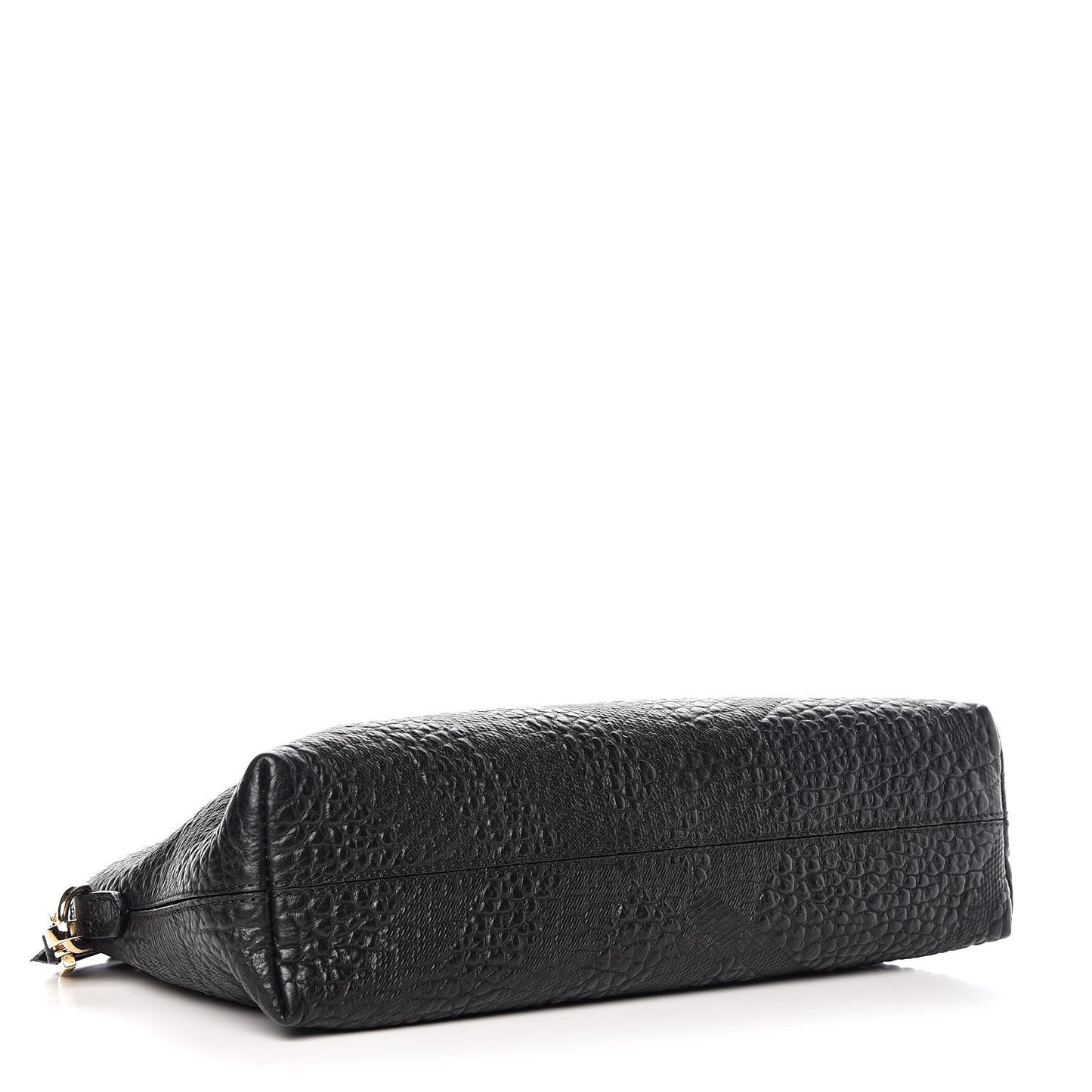 Signature Grain Calfskin Check Embossed Small Chichester Crossbody Clutch Bag Black