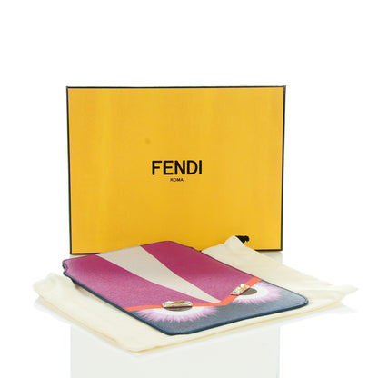 Fendi Vitello Elite Crystal Eye Monster Mini iPad Case Cobalt Lavender Pink 4 of 7