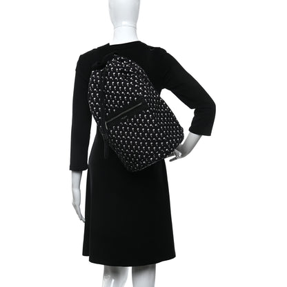 Saint Laurent Canvas Palm Tree Print City Sailor Backpack Black White 2 of 9