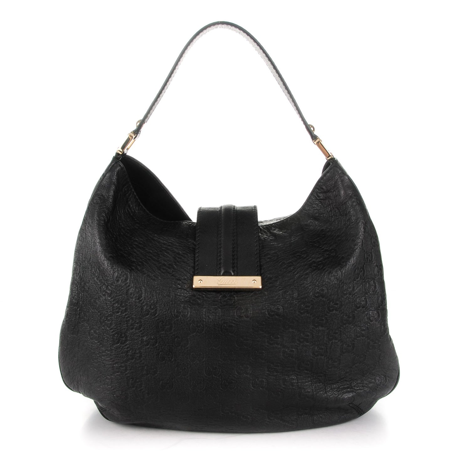 Guccissima Large New Ladies Web Hobo Black