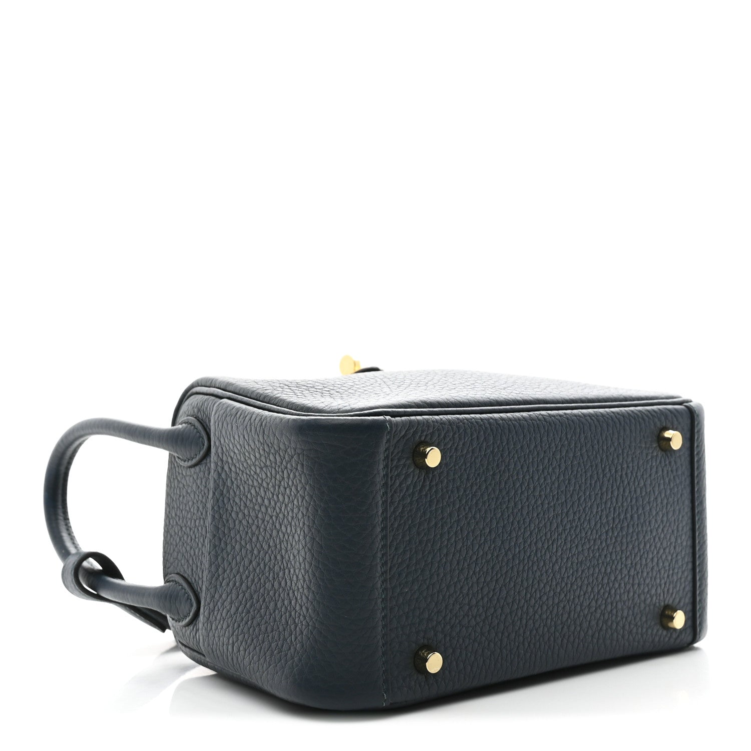 Hermes Taurillon Clemence Mini Lindy 20 Vert Cypress 4 of 11