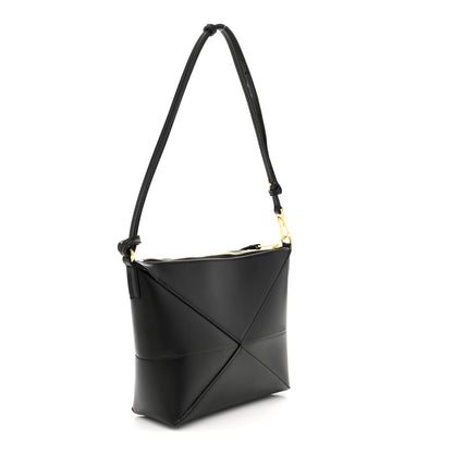 Loewe Shiny Calfskin Puzzle Fold Pouch Black 3 of 10