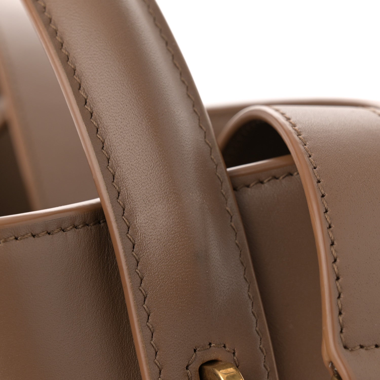 Saint Laurent Shiny Calfskin Le 37 Bucket Bag Dark Cork 14 of 15