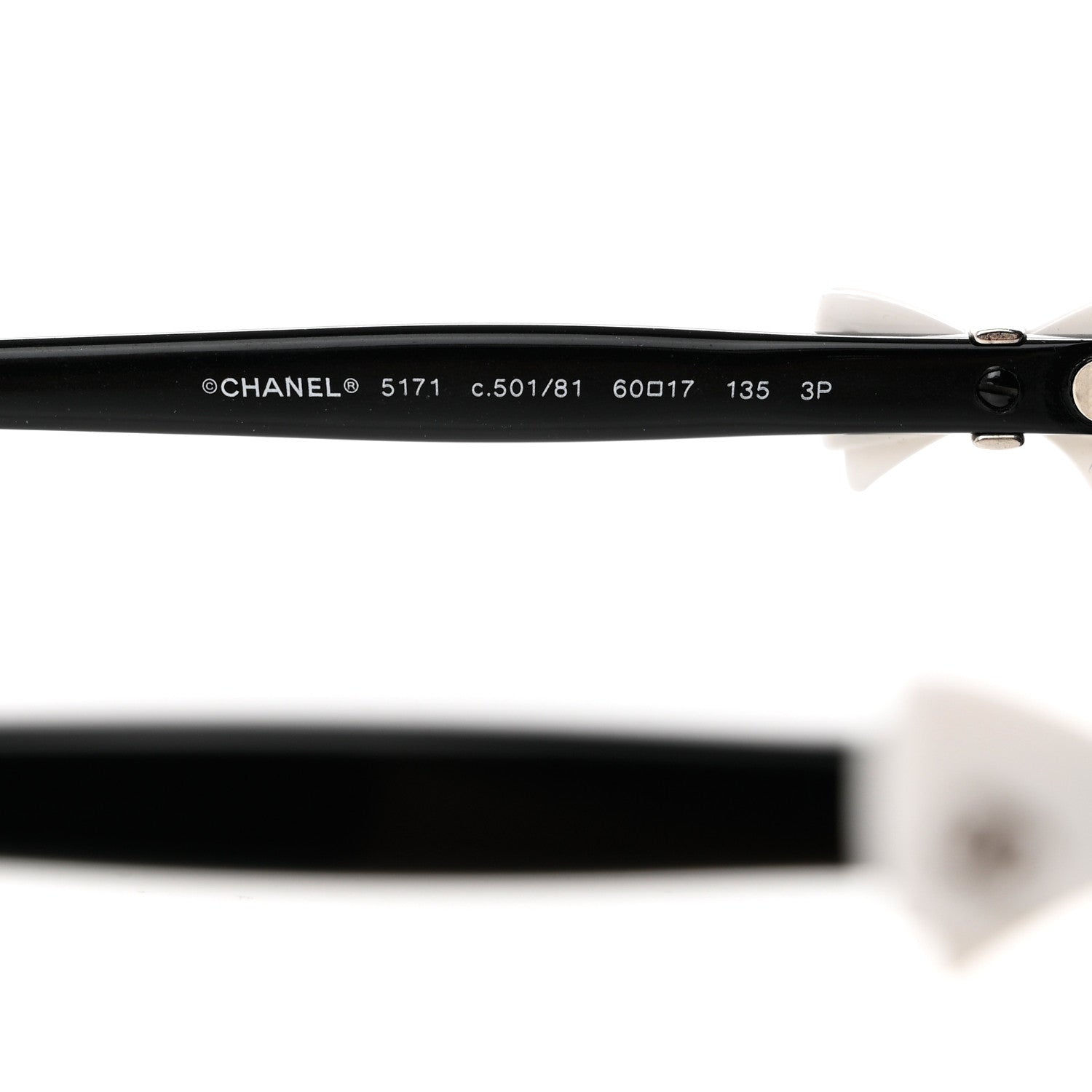 Chanel Acetate CC Bow Sunglasses 5171 Black White 5 of 8