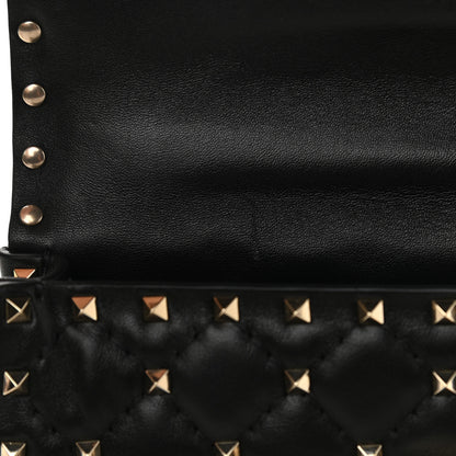 Valentino Garavani Lambskin Small Rockstud Spike Shoulder Bag Black 9 of 9