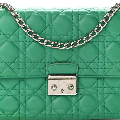 Christian Dior Lambskin Cannage Large Miss Dior Flap Green 8 of 13